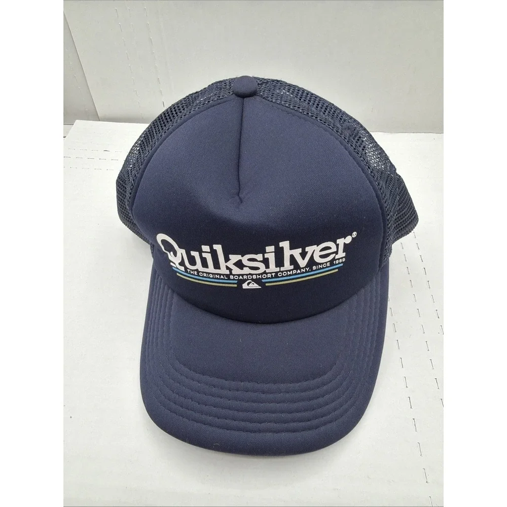 Quiksilver Trucker Cap Snapback Boys 50 cm Mesh Blue Hat Surfer Beach NWOT - Picture 3 of 12